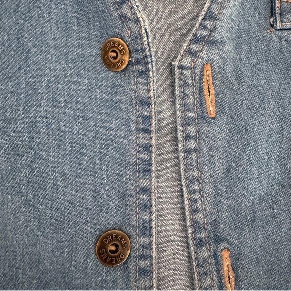 Vintage Western Denim Vest 100% Cotton Festival Wear Excellent Condition Size M - Picture 4 of 8